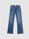 Reiss Mid Blue Leenah Paige High Rise Flared Jeans