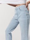 Reiss Pale Blue Noella Paige High Rise Straight Fit Jeans
