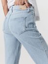 Reiss Pale Blue Noella Paige High Rise Straight Fit Jeans