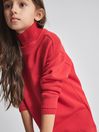 Reiss Red Robyn Junior Jersey Roll Neck Tunic