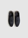 Reiss Navy Brackley Low Top Knitted Trainers