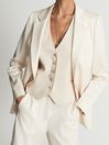 Reiss White Luna Regular Premium Suit Waistcoat