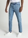 Reiss Washed Blue Wallis Washed Tapered Slim Fit Jeans