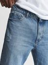 Reiss Washed Blue Wallis Washed Tapered Slim Fit Jeans