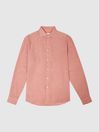 Reiss Coral Ruban Linen Regular Fit Shirt