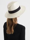 Reiss White Arabella Straw Hat