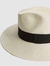 Reiss White Arabella Straw Hat