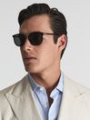Reiss Brown Adam Paige Vintage Round Acetate Frame Sunglasses