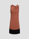 Reiss Orange Enya Colourblock Mini Dress