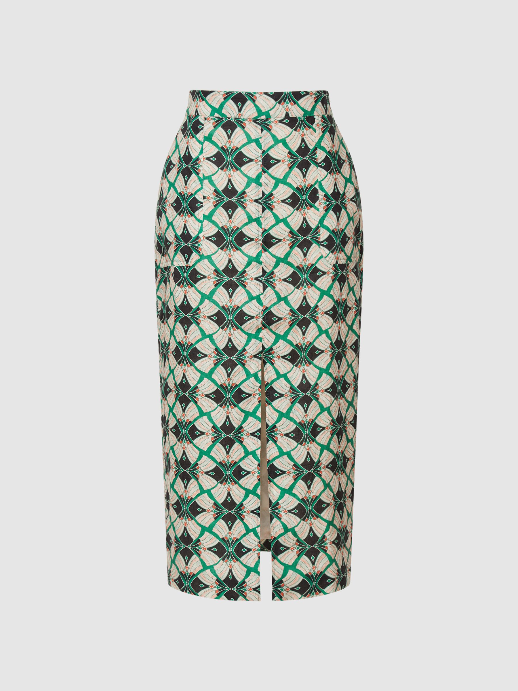 Reiss Jackson Print Printed Pencil Skirt - REISS