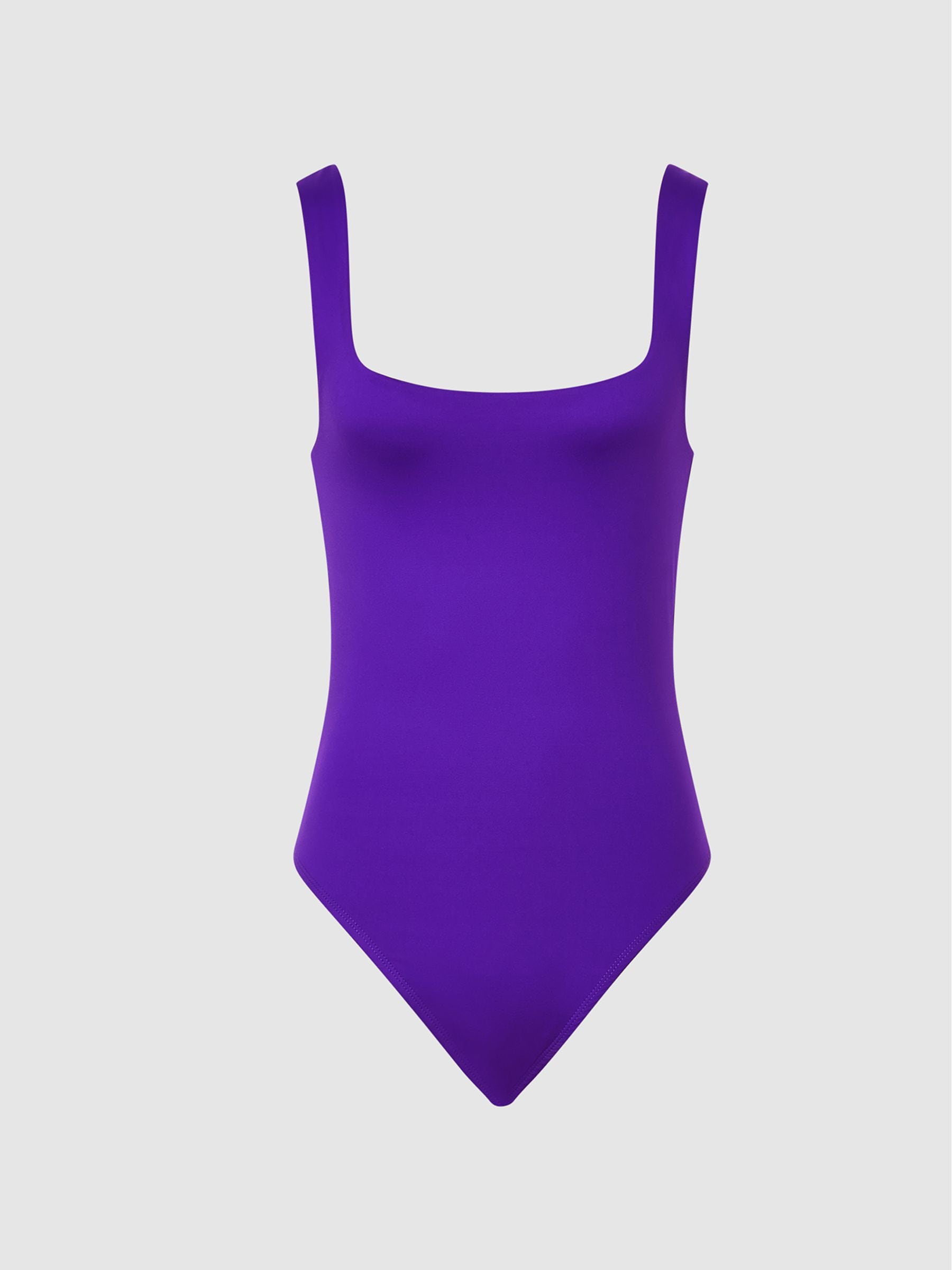 Reiss Laurie Square Neck Jersey Body | REISS Australia