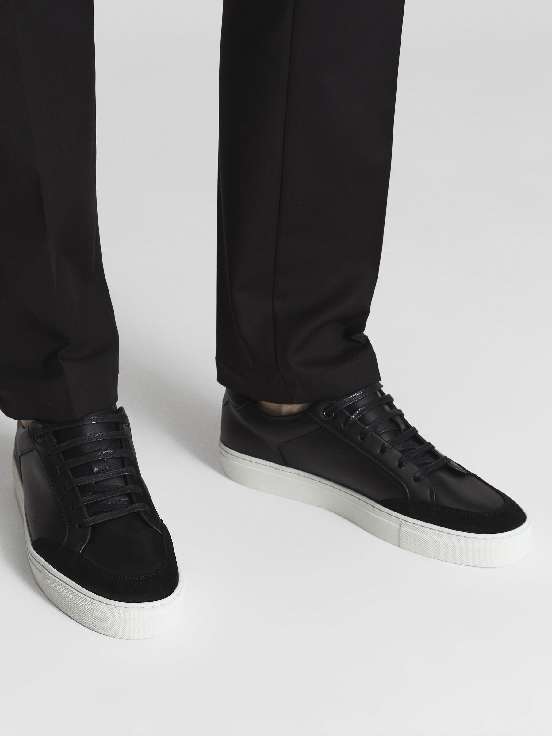 Reiss Ashley Leather Trainers - REISS