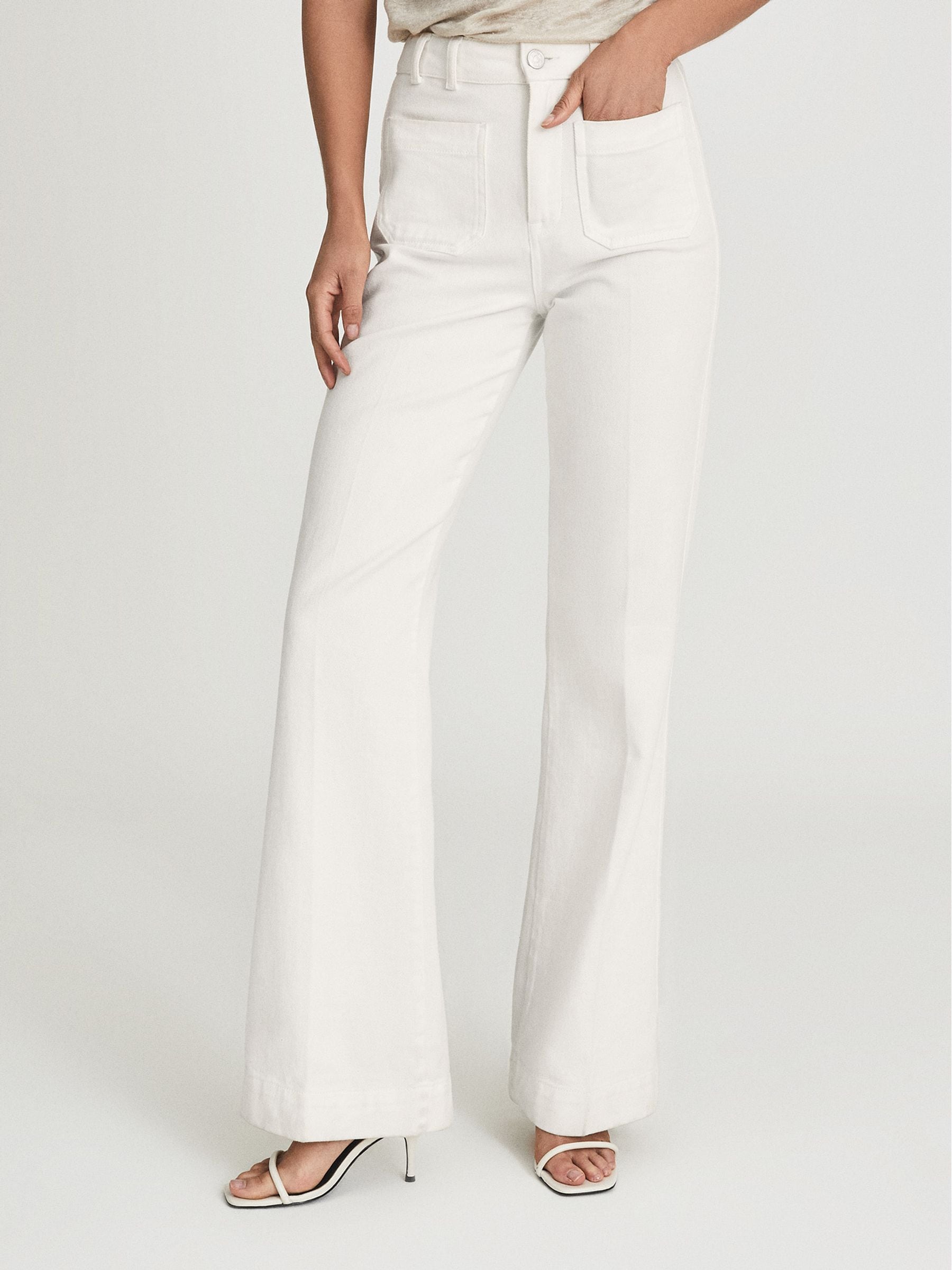 Reiss Isa High Rise Flared Jeans - REISS