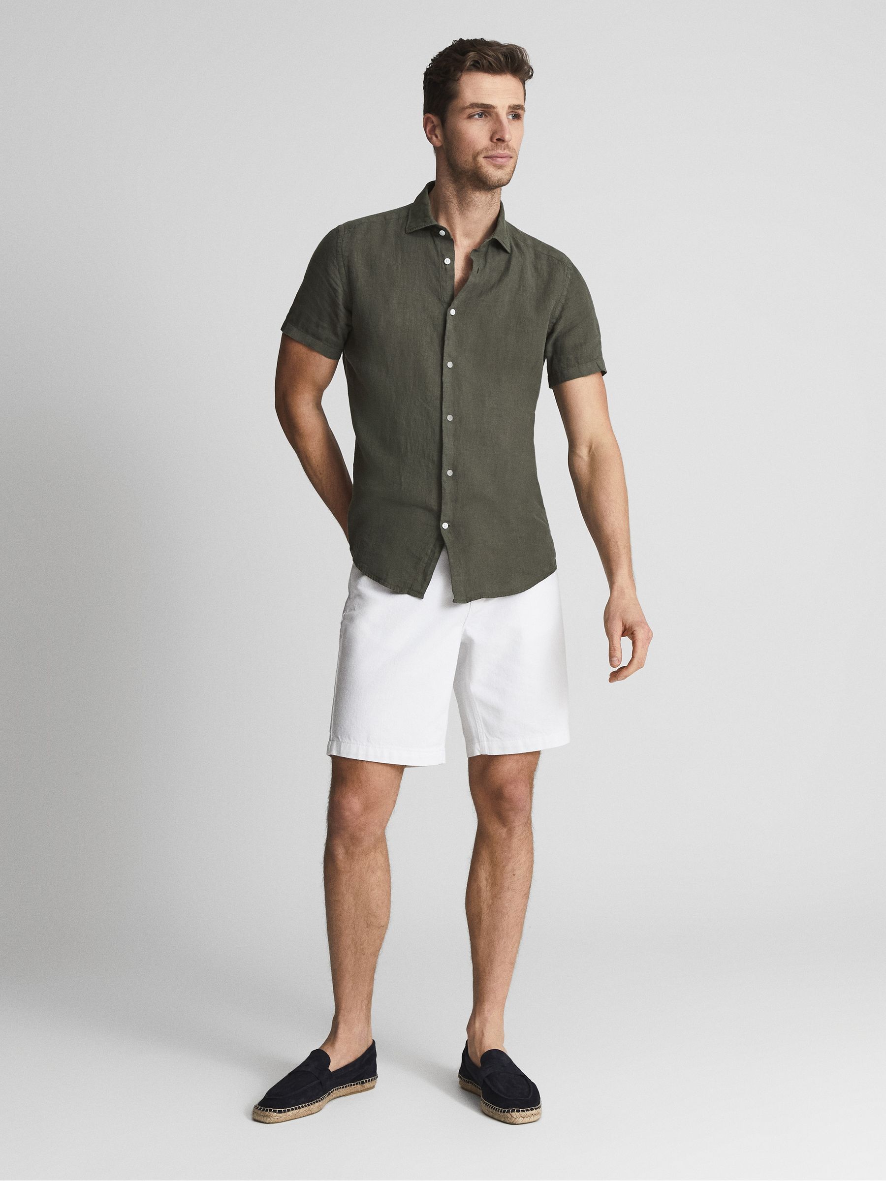 Reiss Holiday Linen Slim Fit Shirt - REISS