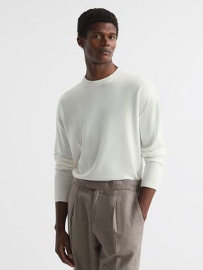 White Zip \u0026 Turtle Neck Jumpers - REISS 