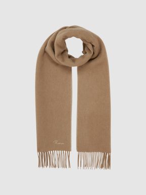 Camel Reiss Picton Cashmere Blend Scarf