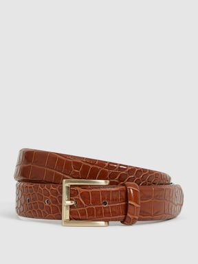 Tan Reiss Albany Leather Belt