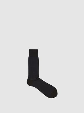Black Reiss Mario Stripe Striped Socks