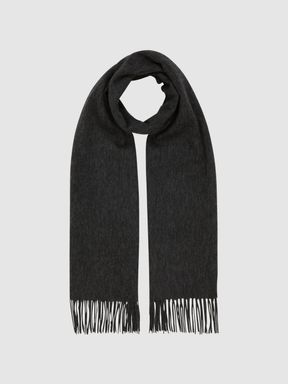 Charcoal Reiss Picton Cashmere Blend Scarf