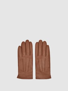 Tan Reiss Gabrielle Leather Gloves
