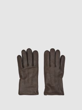 Chocolate Reiss Iowa Leather Gloves