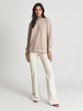 Camel Reiss Robyn Ribbed Roll-neck Sweater