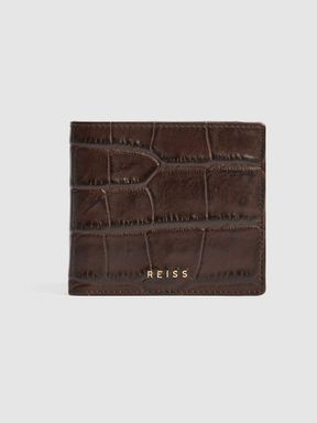Chocolate Reiss Cabot Leather Wallet