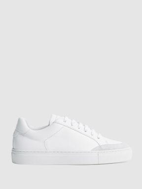 White Reiss Ashley Leather Trainers