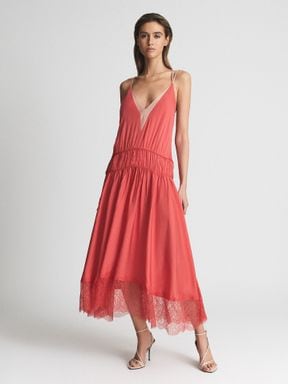 Coral Reiss Henley Romantic Cami Midi Dress