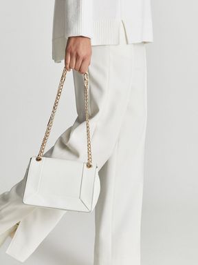 Off White Reiss Alma Leather Shoulder Bag