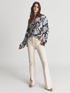 Blue Reiss Mika Floral Printed Blouse