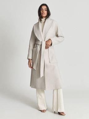 reiss grey overcoat