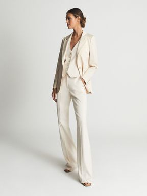 White Reiss Luna Premium Single Breasted Suit Blazer