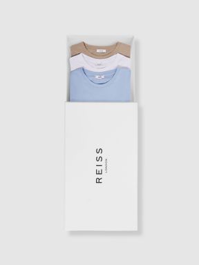 Neutral Reiss Bless Crew Neck T-Shirts 3 Pack