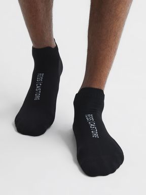 Black Reiss Luca Castore Performance Ankle Socks