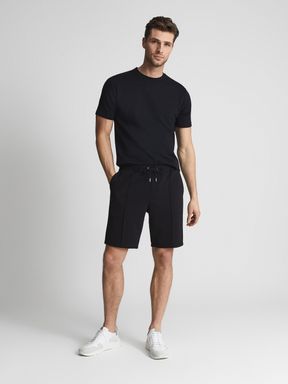 Navy Reiss Dale Jersey Shorts