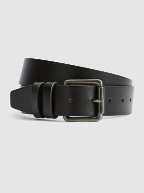 Black Reiss Ablemarle Leather Belt