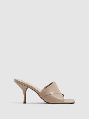 Nude Reiss Beaumont Folded Mules
