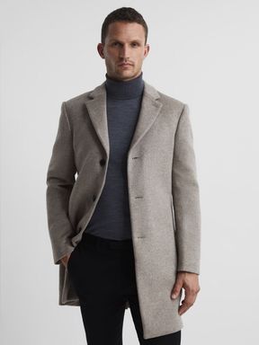 reiss grey overcoat