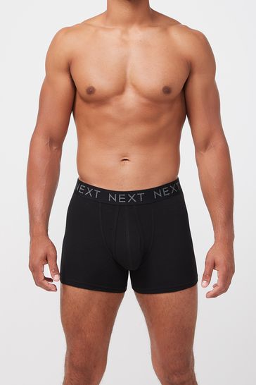 Black 4 pack A Front Cotton Rich Boxers