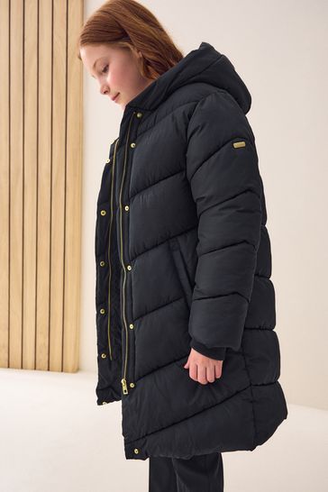 Buy Shower Resistant Chevron Duvet Hooded Padded Coat 3 16yrs from Next