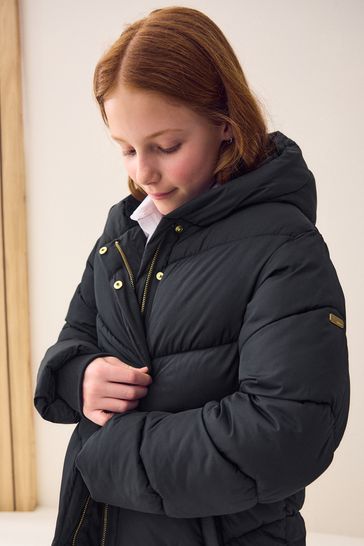 Buy Shower Resistant Chevron Duvet Hooded Padded Coat 3 16yrs from Next