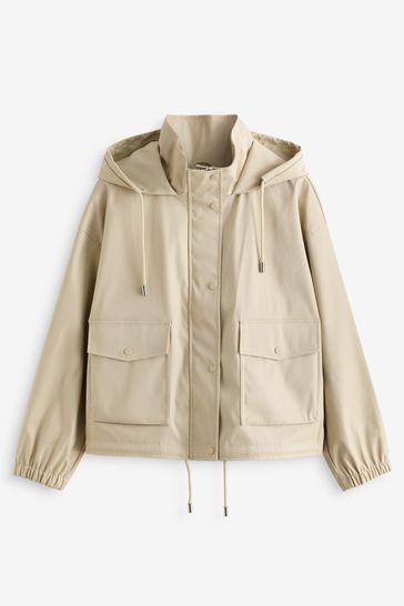 Shower resistant rubber raincoat sales