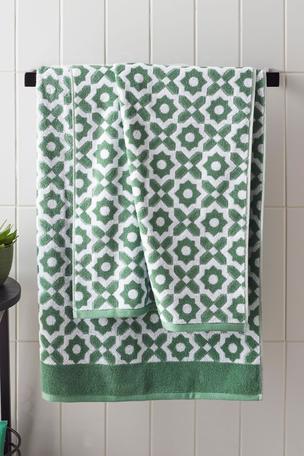 Buy Tile Geo Towel 100 Cotton from Next