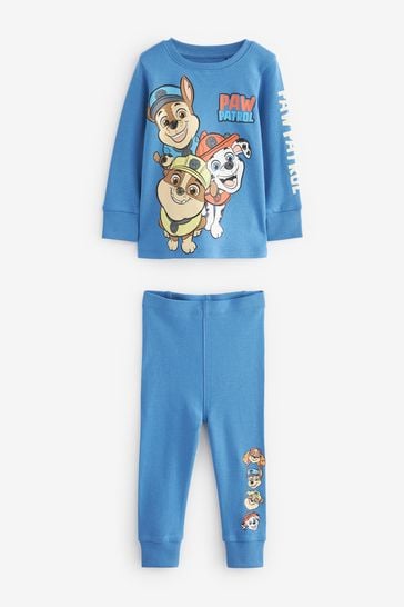 PAW Patrol Blue/Ecru Cream Snuggle Pyjamas 2 Pack (9mths-9yrs)