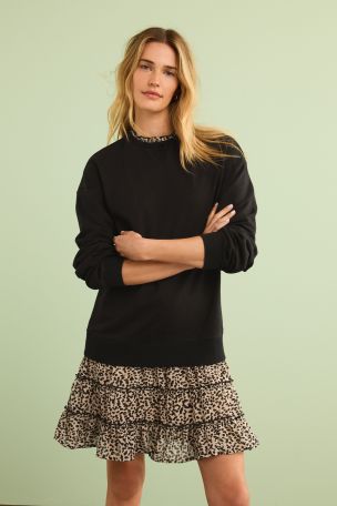 Buy Layered Sweatshirt Long Sleeve Dress from Next