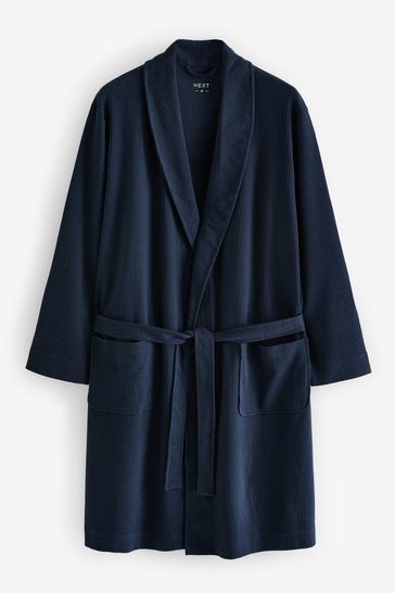 Cotton waffle dressing gown top