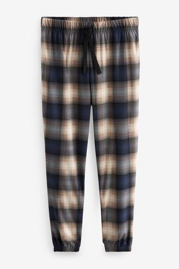 Black Check Motionflex Cosy Cuffed Pyjamas Set