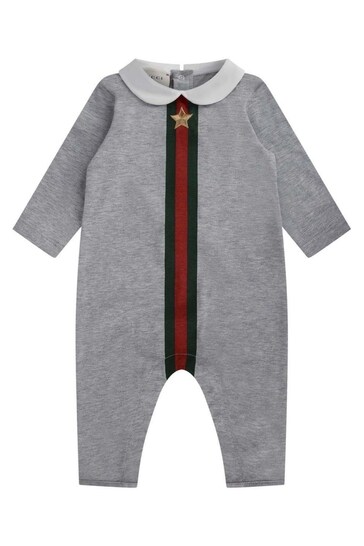 Baby Boys Romper - Grey 100% Cotton 3 Piece Gift Set