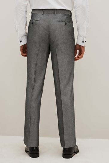 Light Grey Regular Fit Suit Trousers